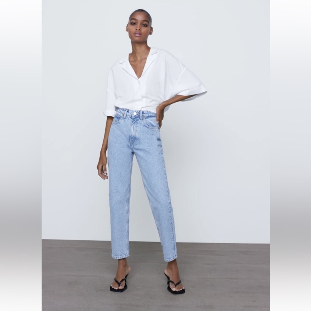 Zara Mom fit jeans light blue size 12